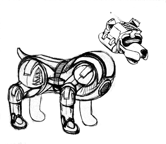 Robot Dog Drawing